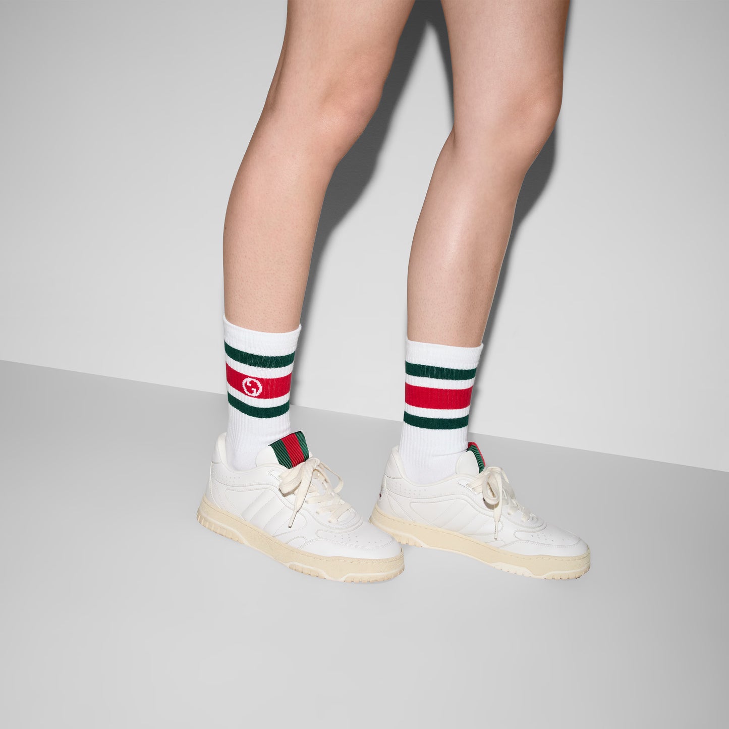 Chaussettes en coton à motif GG enlacés rond