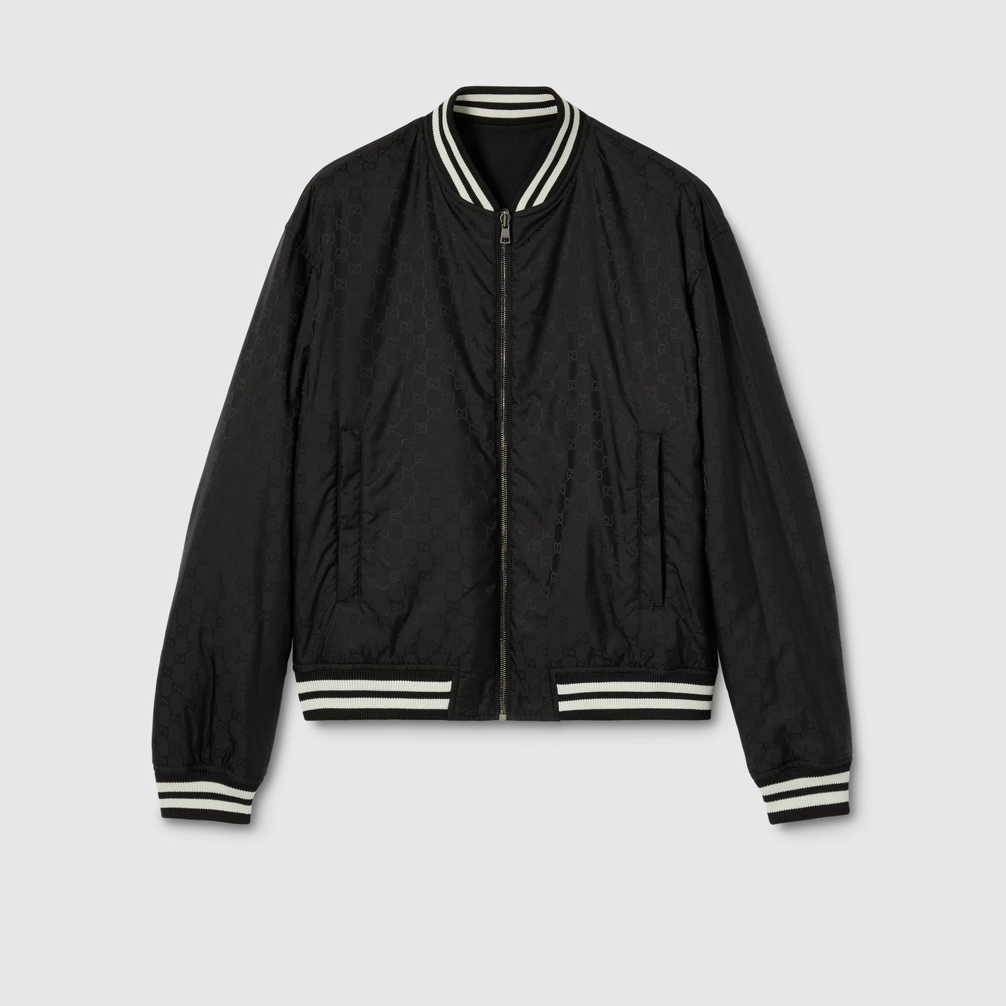 Veste zippée réversible en sergé de nylon