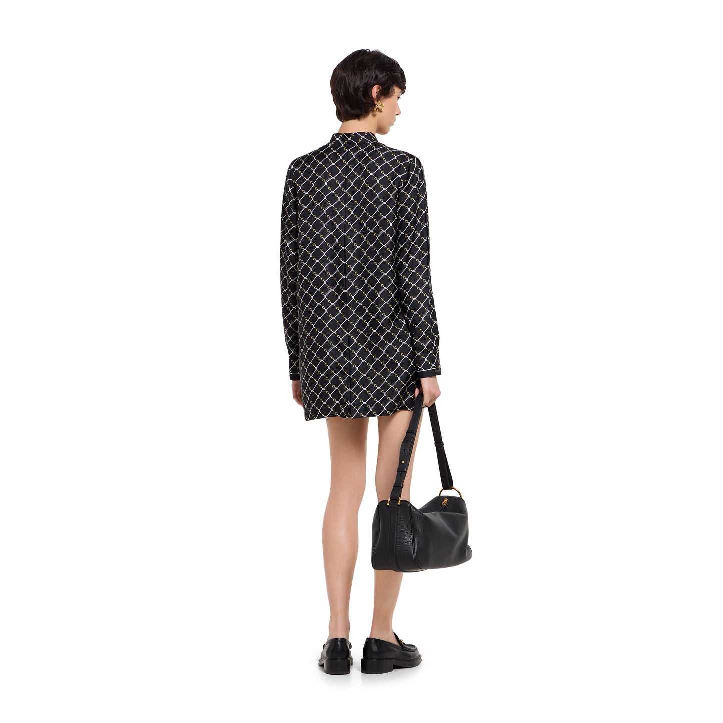 Robe en twill de soie imprimé