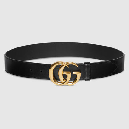 Ceinture large GG Marmont avec boucle brillante