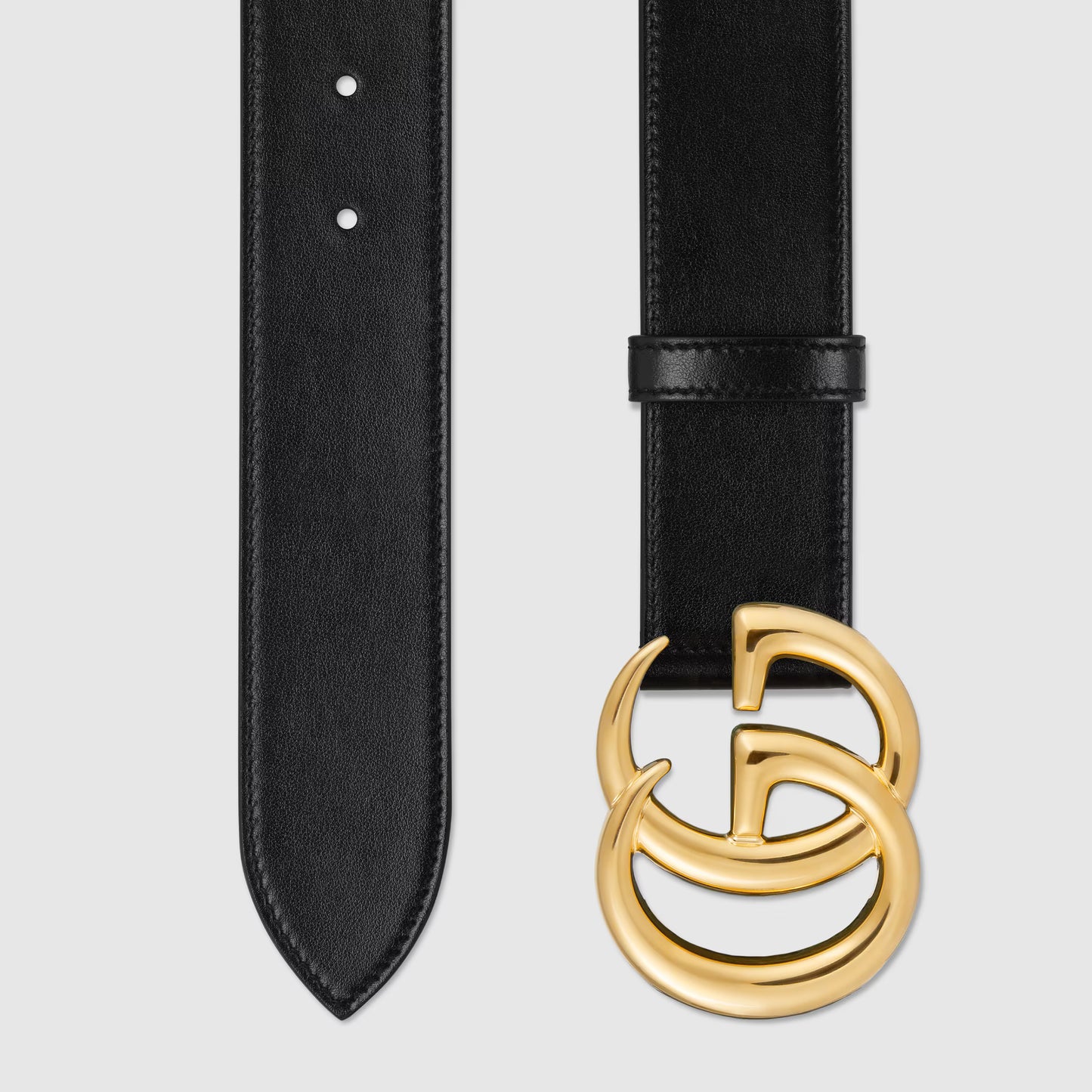 Ceinture large GG Marmont avec boucle brillante