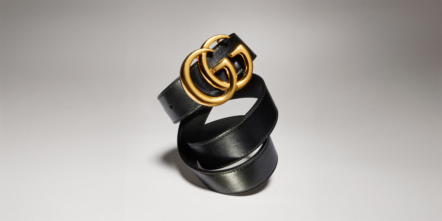 Ceinture GG Marmont avec boucle brillante