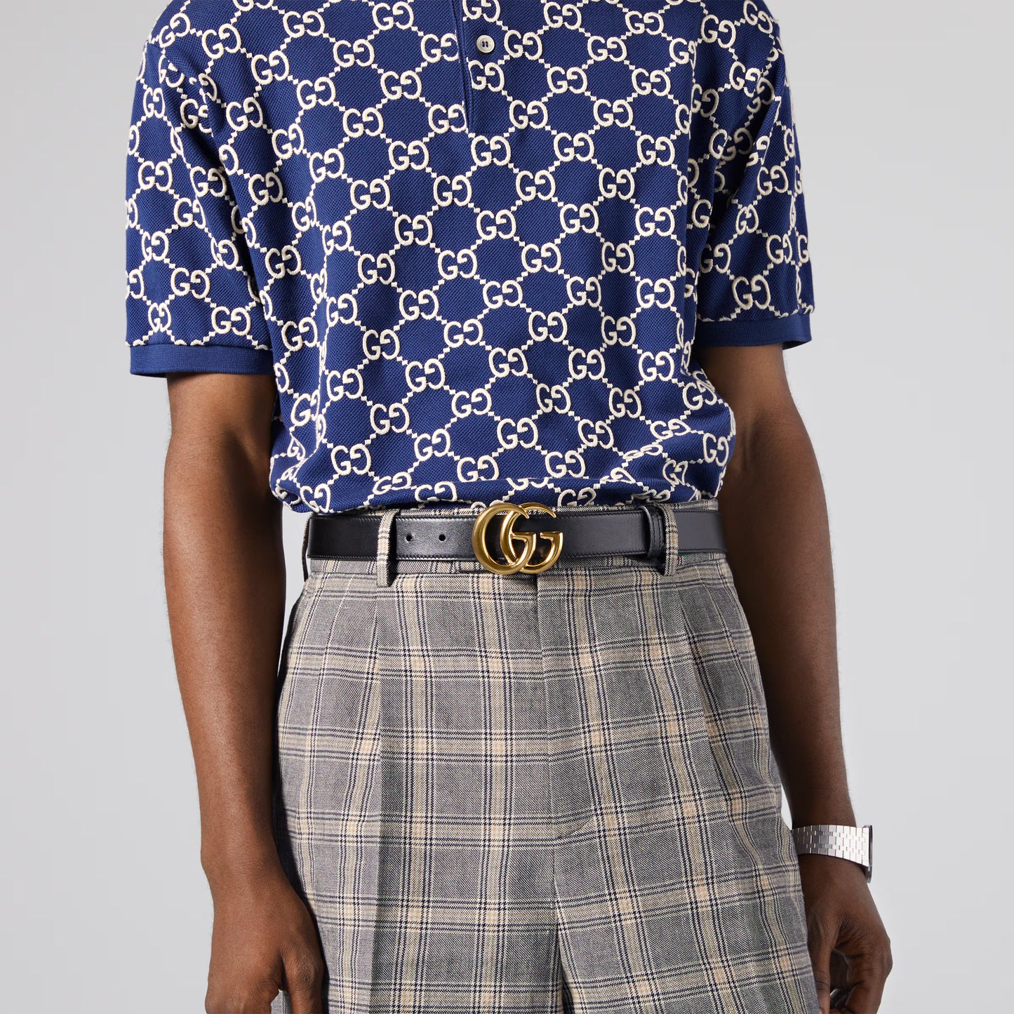 Ceinture GG Marmont avec boucle brillante