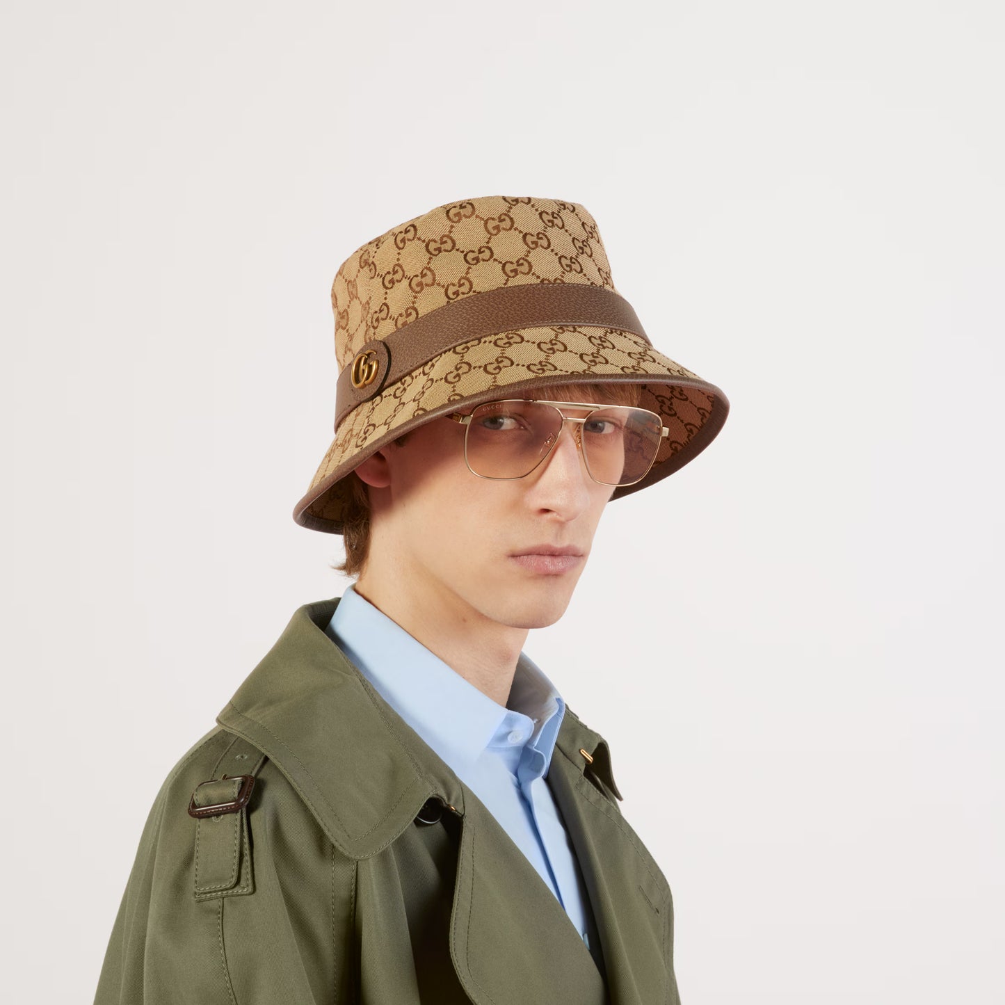 Chapeau fedora en toile GG