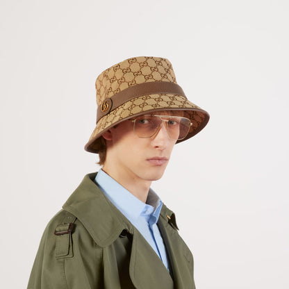 Chapeau fedora en toile GG