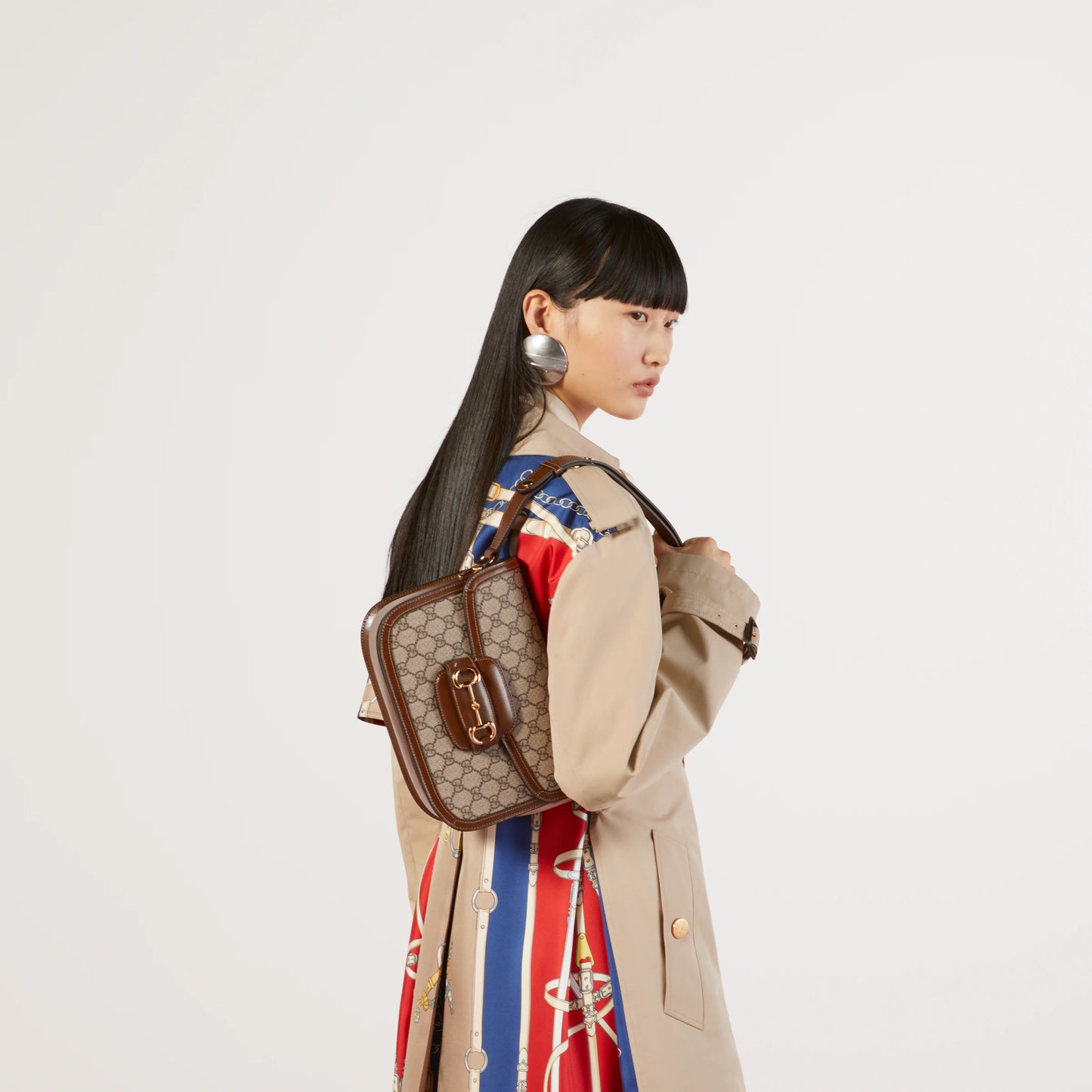 Sac à épaule Gucci Horsebit 1955 moyen format