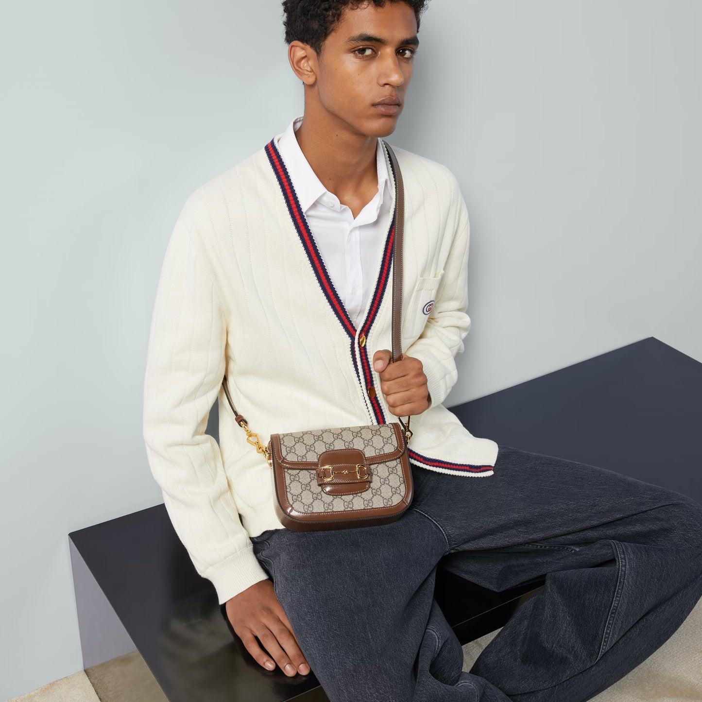 Sac à épaule Gucci Horsebit 1955 petit format