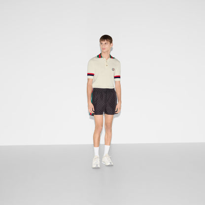 Short de bain en nylon à imprimé GG