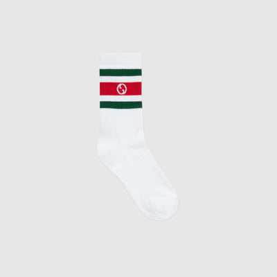 Chaussettes en coton à motif GG enlacés rond