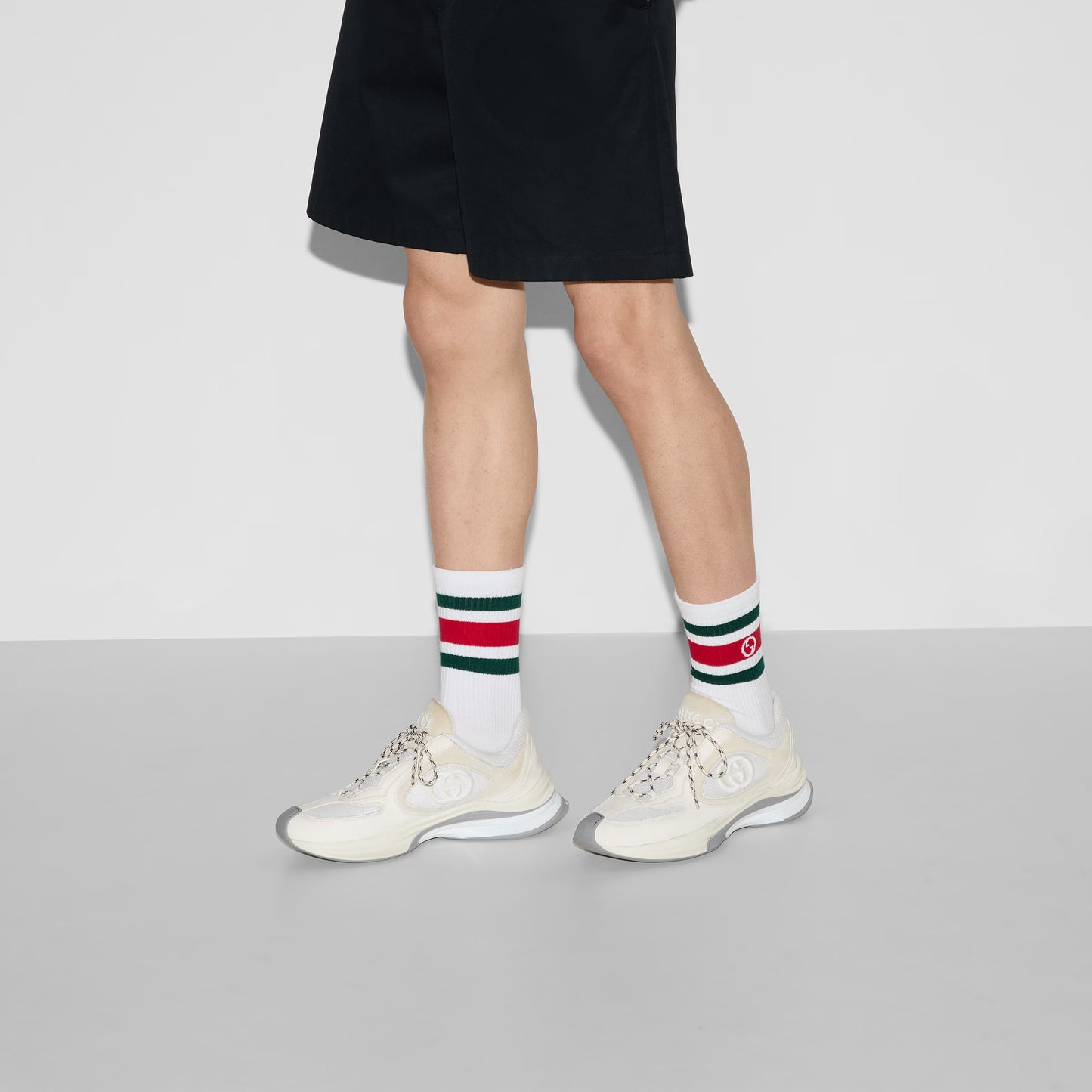 Chaussettes en coton à motif GG enlacés rond