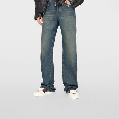 Baskets Gucci Ace avec bande Web pour homme