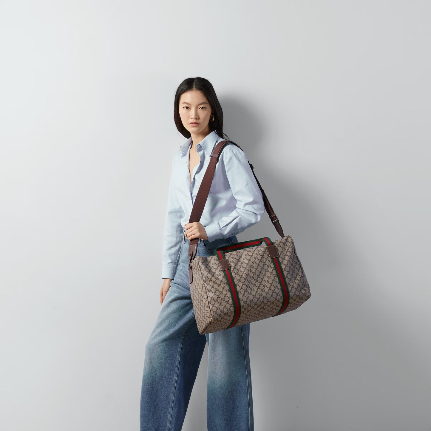 Sac de voyage avec bande Web moyen format