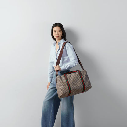 Sac de voyage avec bande Web moyen format