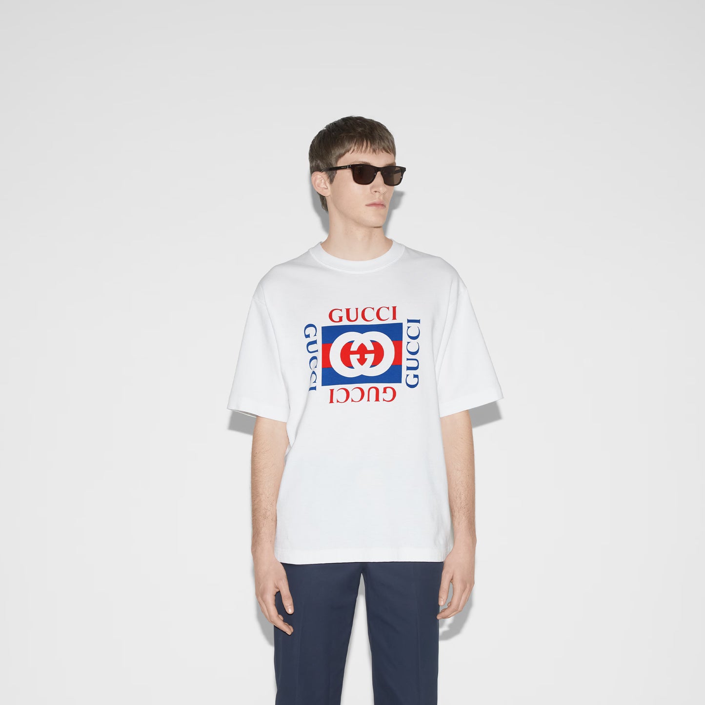 T-shirt en jersey de coton à imprimé Gucci