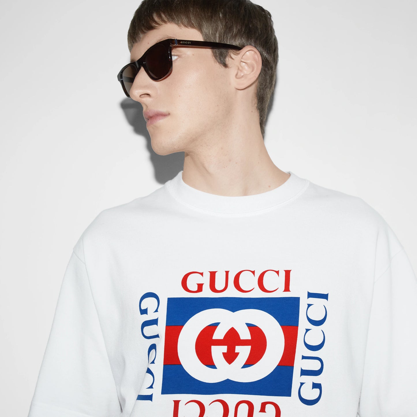 T-shirt en jersey de coton à imprimé Gucci