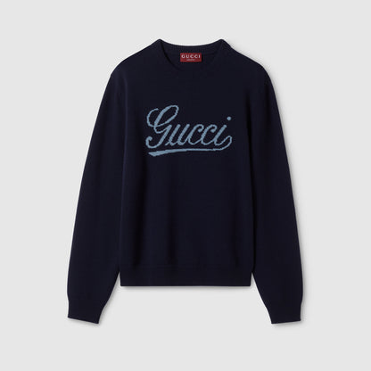 Pull en laine tricotée avec intarsia
