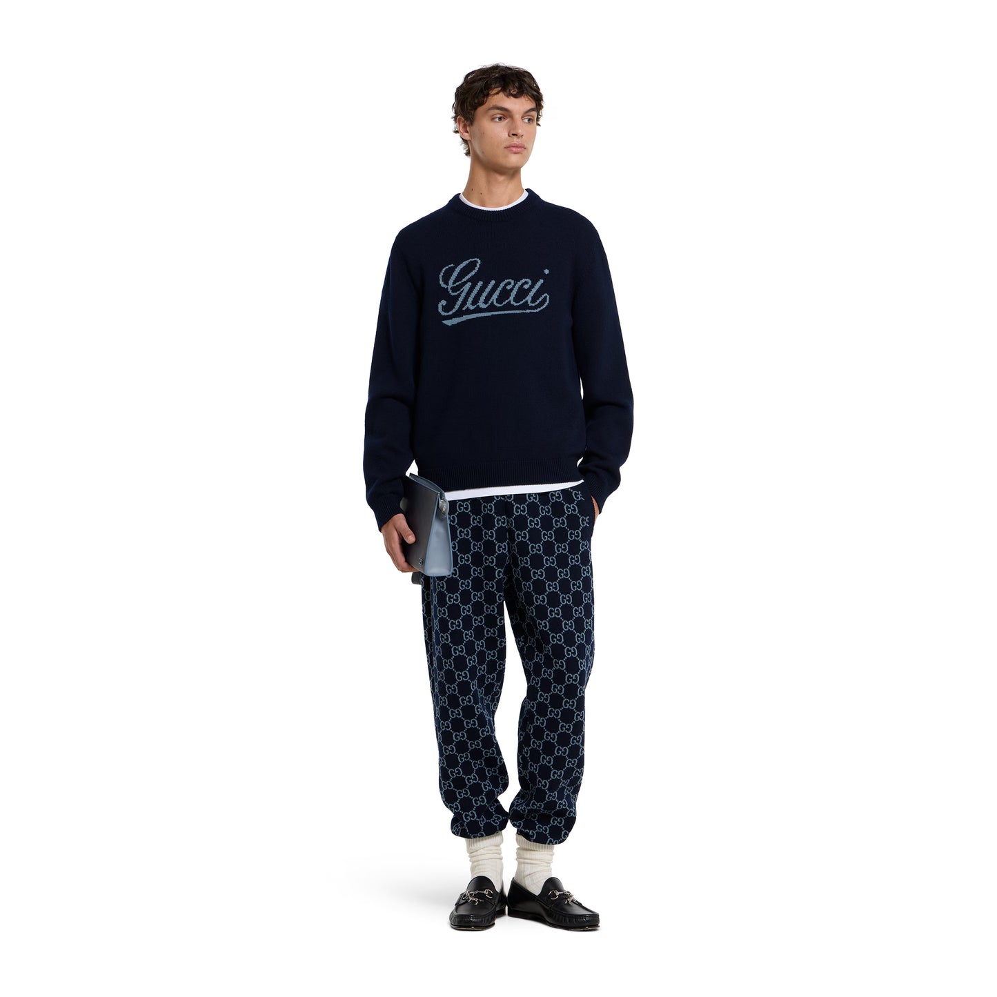 Pull en laine tricotée avec intarsia