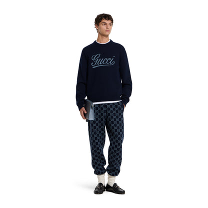 Pull en laine tricotée avec intarsia
