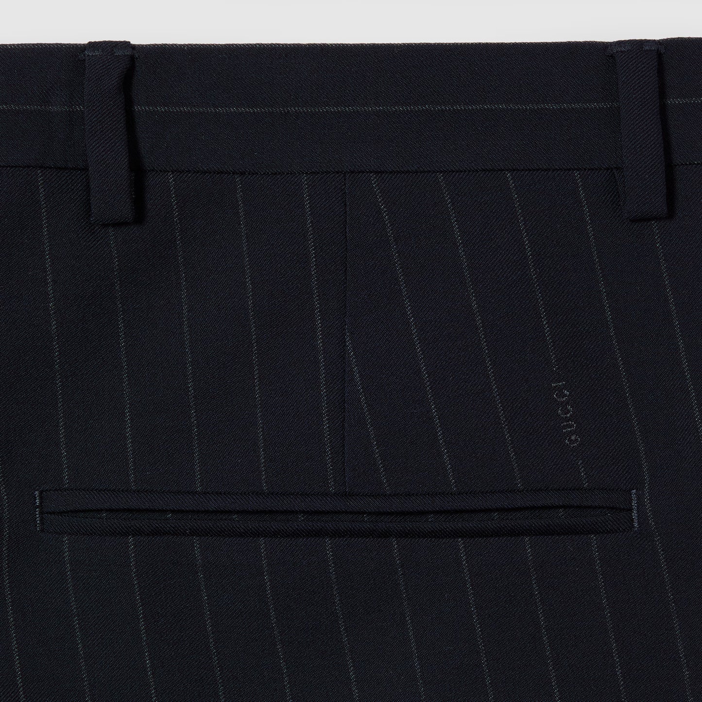 Pantalon en laine à fines rayures