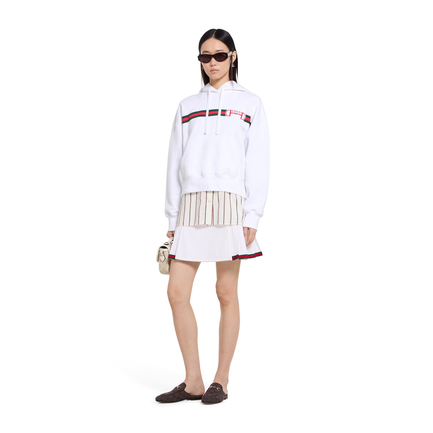 Sweat-shirt en jersey de coton à imprimé