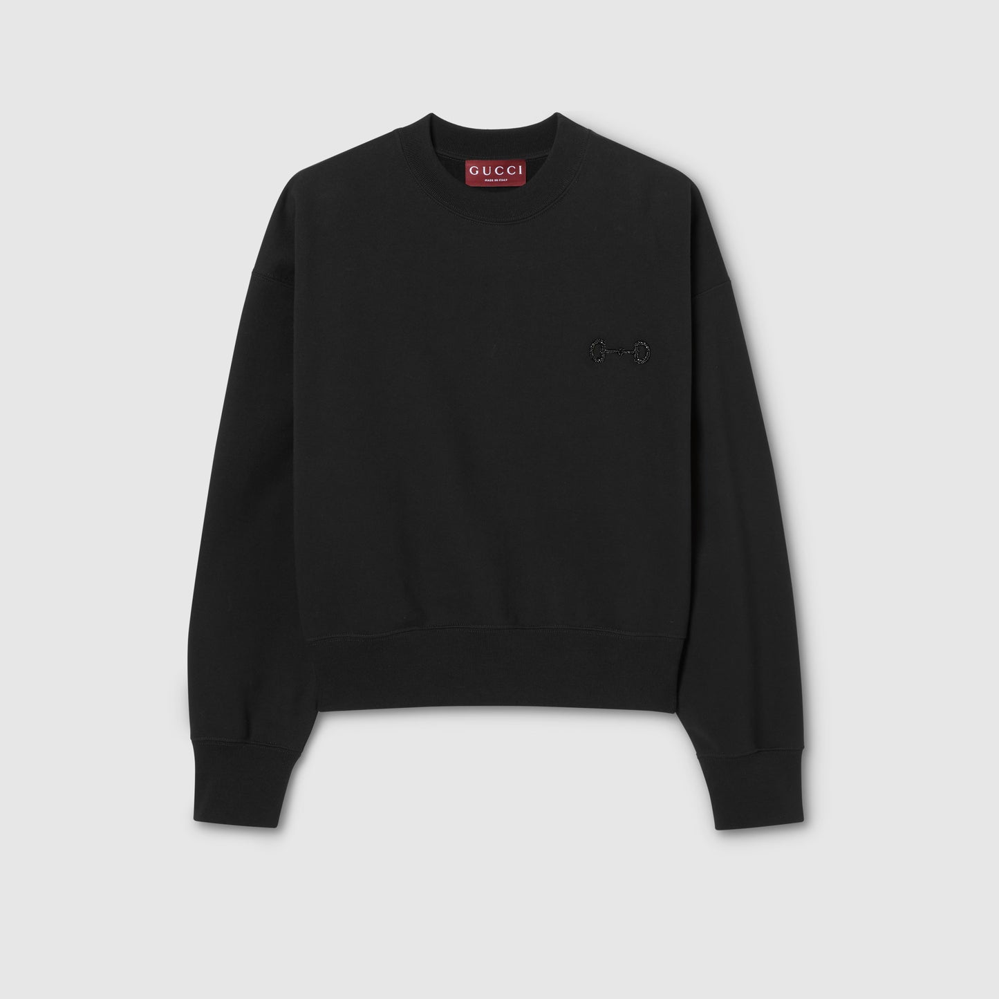 Sweat-shirt en jersey de coton avec broderie