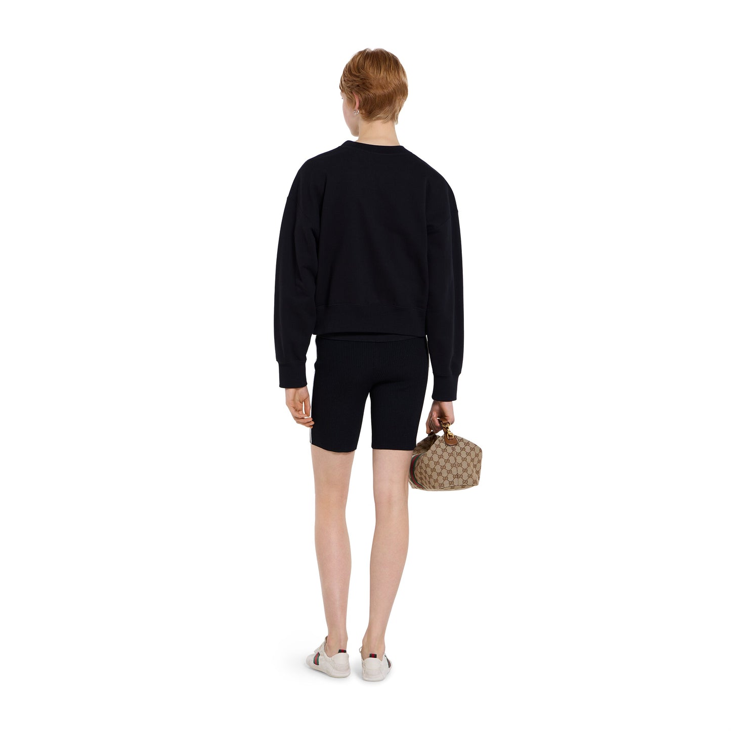 Sweat-shirt en jersey de coton avec broderie