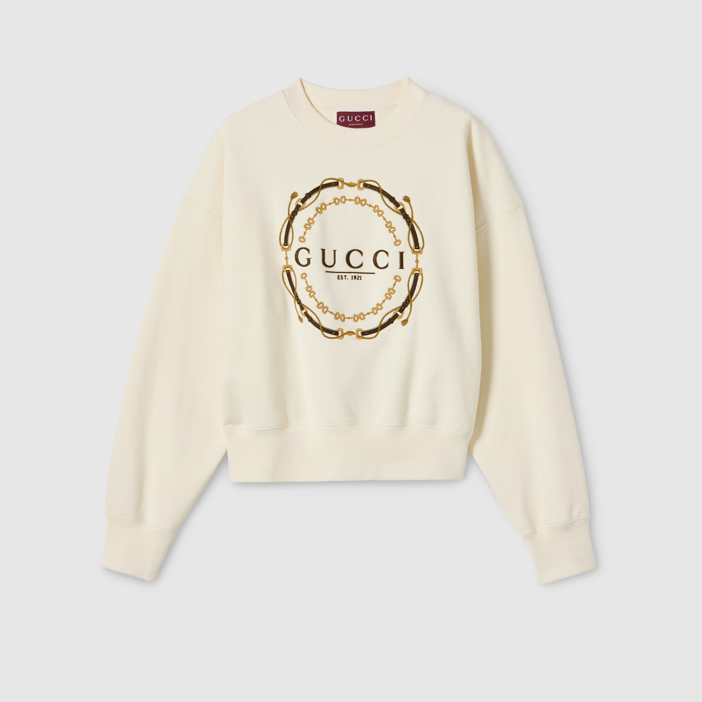 Sweat-shirt en jersey de coton à imprimé