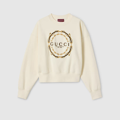 Cotton jersey sweatshirt with print