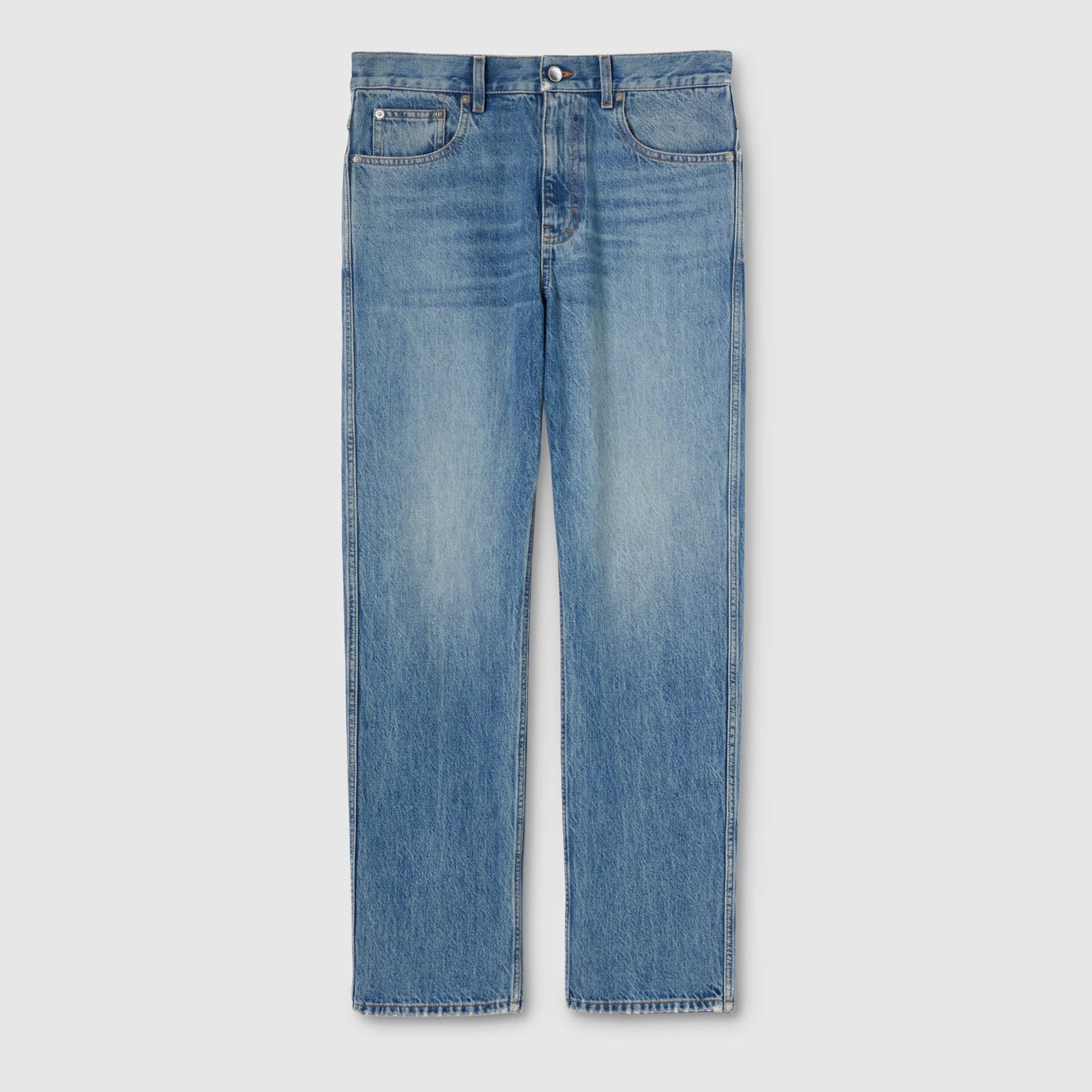 Pantalon en denim de coton coupe ajustée