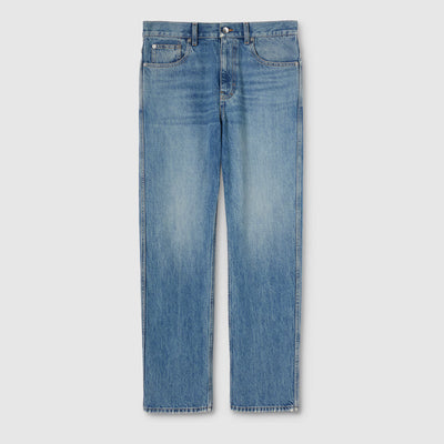Hose aus Baumwolldenim mit schmaler Passform