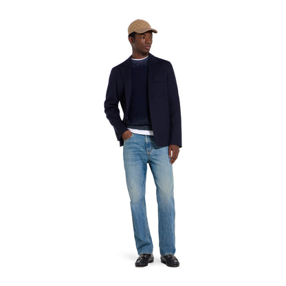 Pantalon en denim de coton coupe ajustée