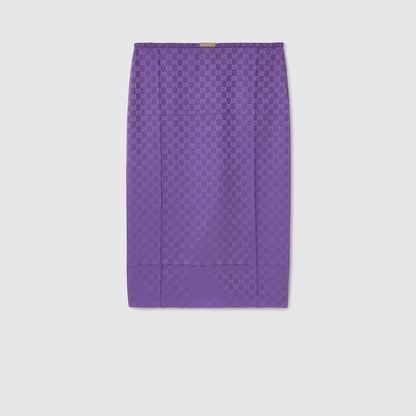Jupe en jacquard de soie GG
