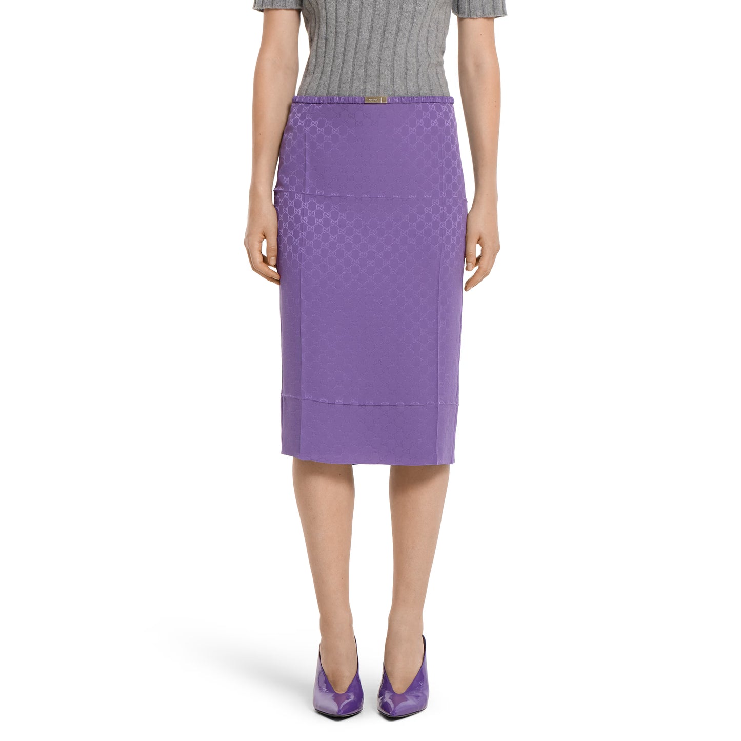 Jupe en jacquard de soie GG