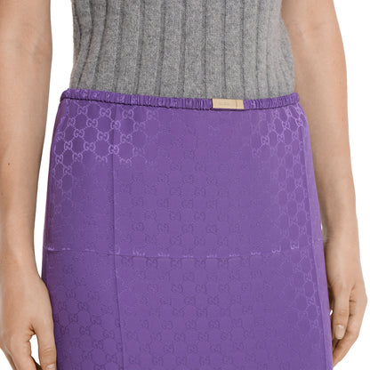 Jupe en jacquard de soie GG