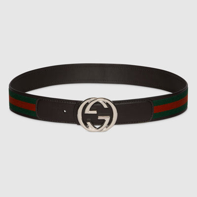 Reversible belt with Interlocking G buckle