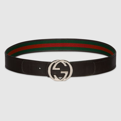 Ceinture réversible avec boucle GG