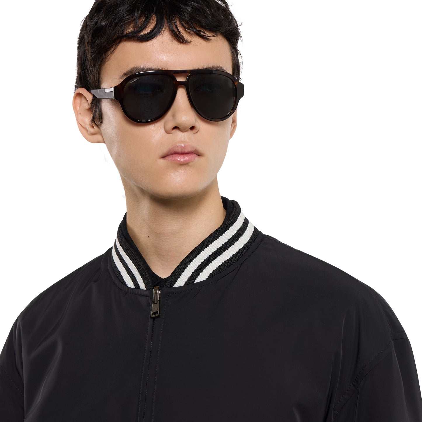 Veste zippée réversible en sergé de nylon