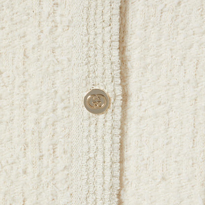 Cardigan en laine bouclée lamée