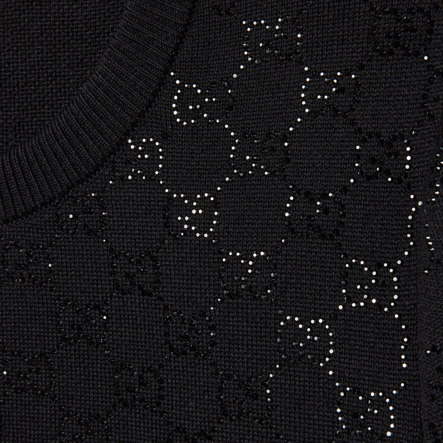 Robe en laine fine avec cristaux GG