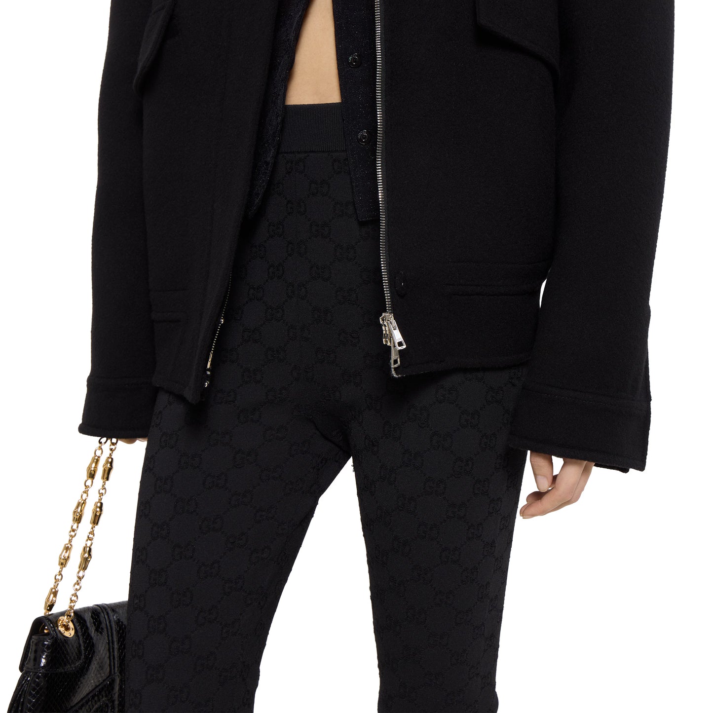 Legging élastique en jacquard GG