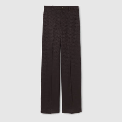 Pantalon en jacquard de soie à détail Mors