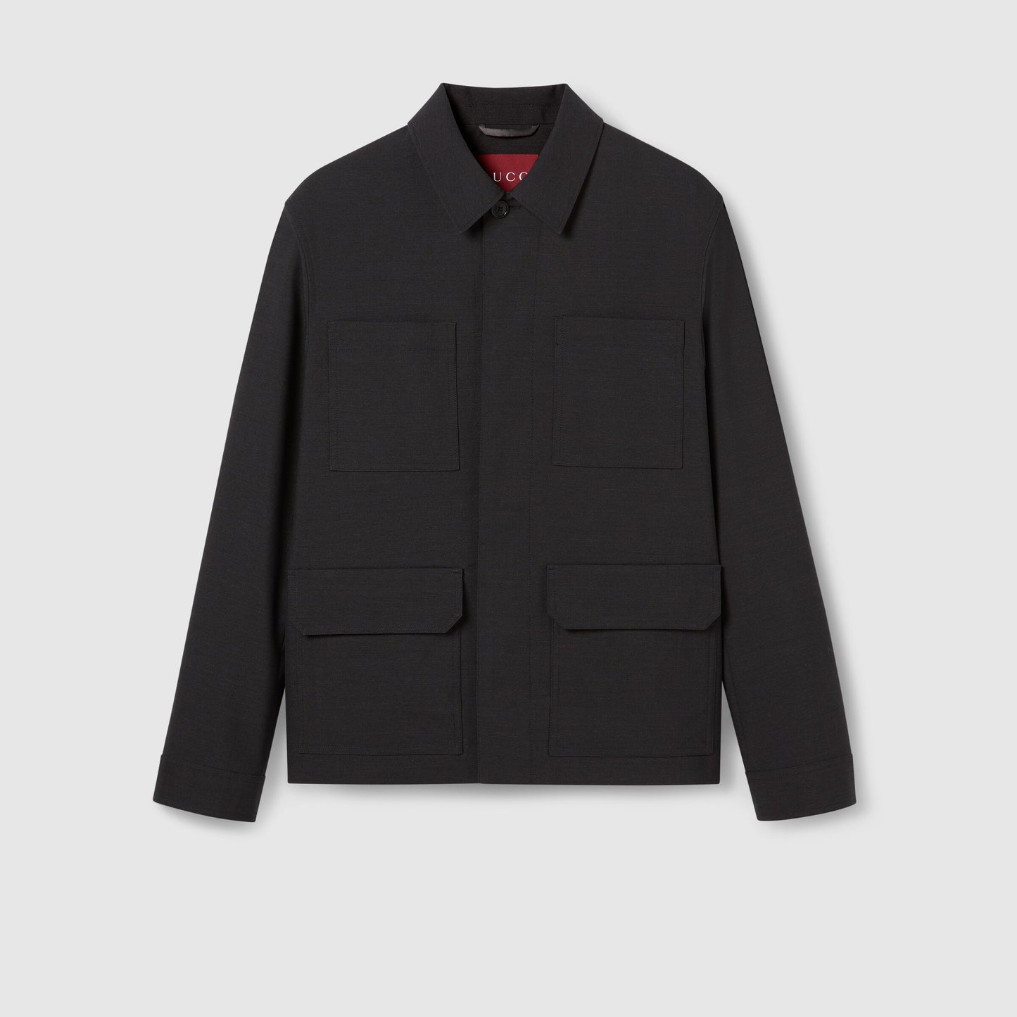 Veste en laine avec liseré Gucci