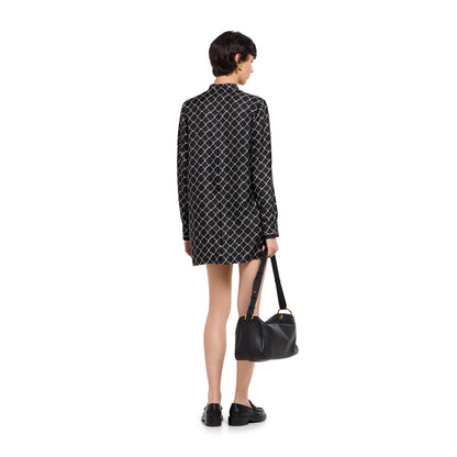 Robe en twill de soie imprimé