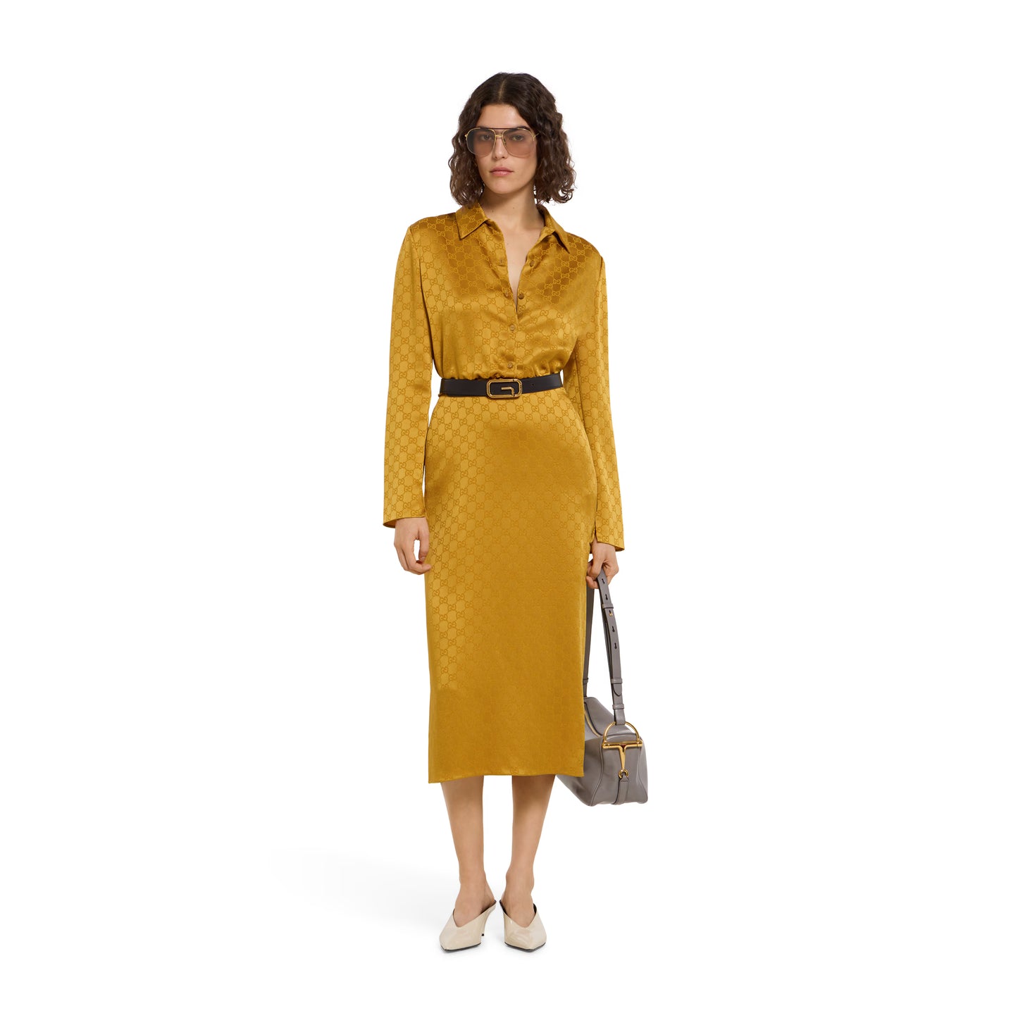 Robe en jacquard acétate GG