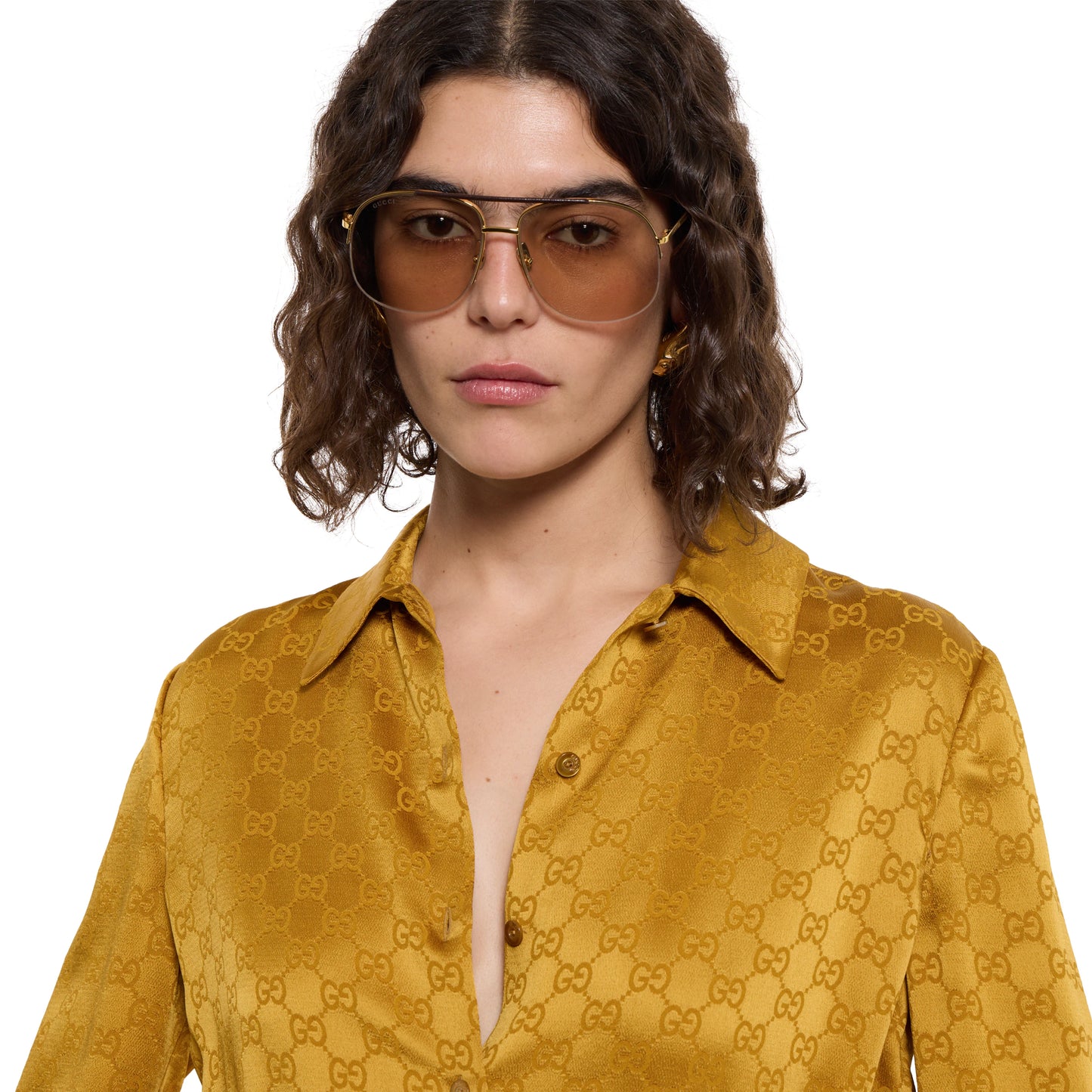Robe en jacquard acétate GG