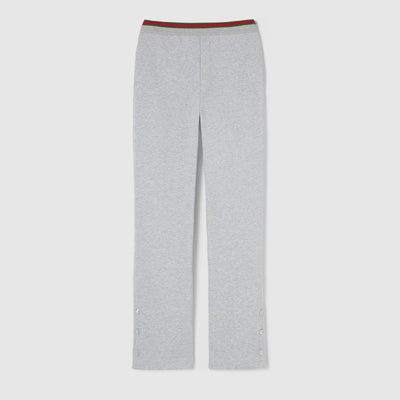 Pantalon décontracté en jersey de coton avec bande Web