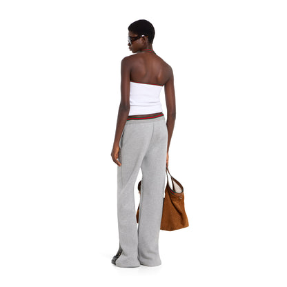 Pantalon décontracté en jersey de coton avec bande Web