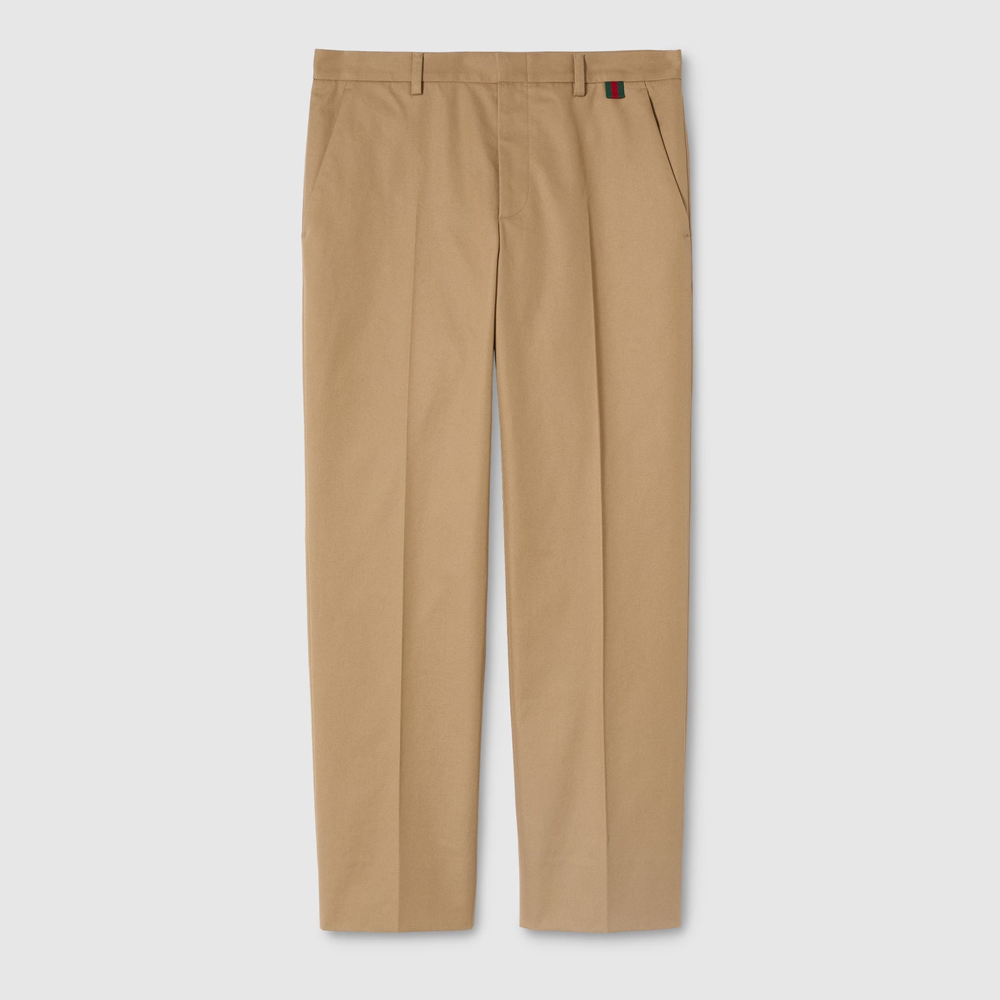 Pantalon en twill de coton avec détail bande Web