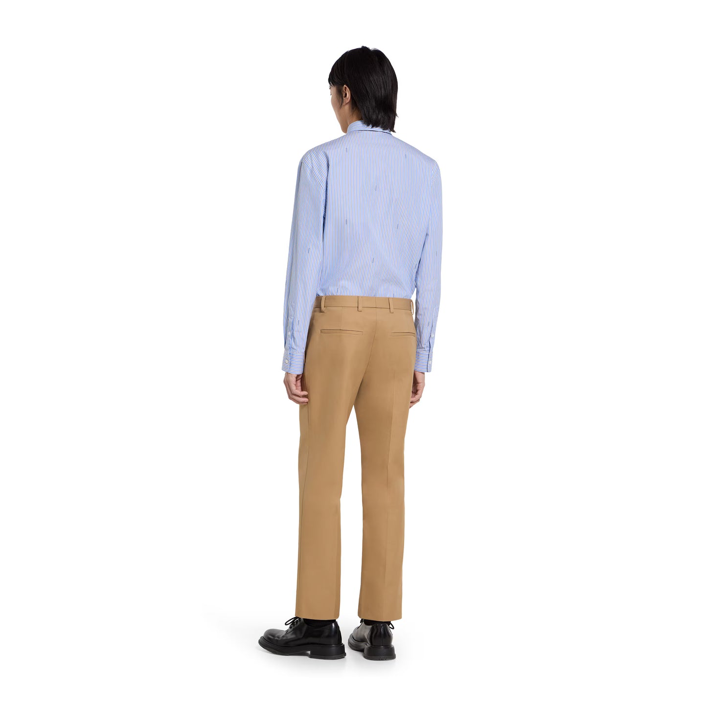 Pantalon en twill de coton avec détail bande Web