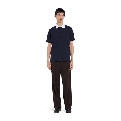 Polo en piqué de coton stretch
